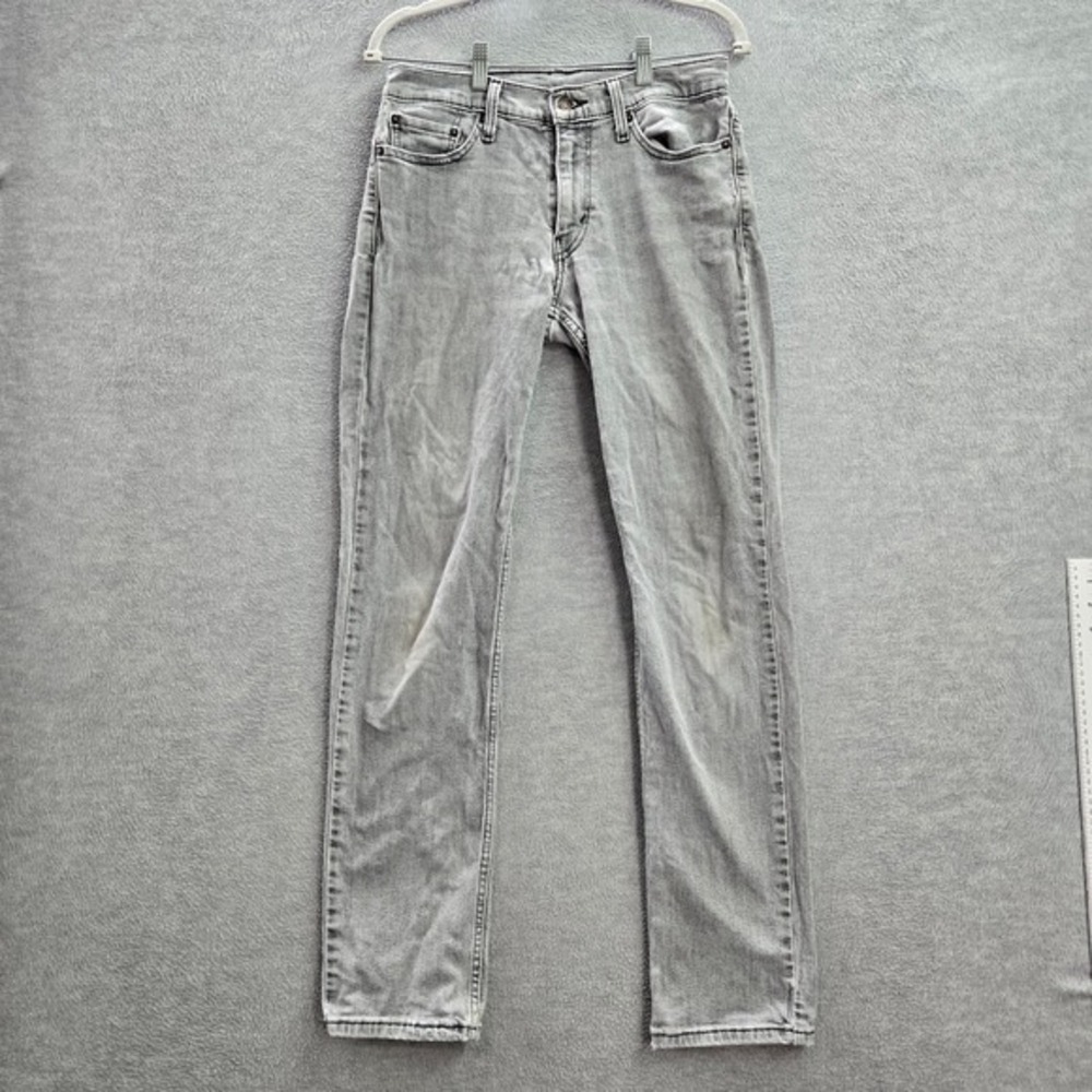 Levi's 511 Men Jeans 30X32 Gray Slim Straight Pockets Logo Cotton Elastane